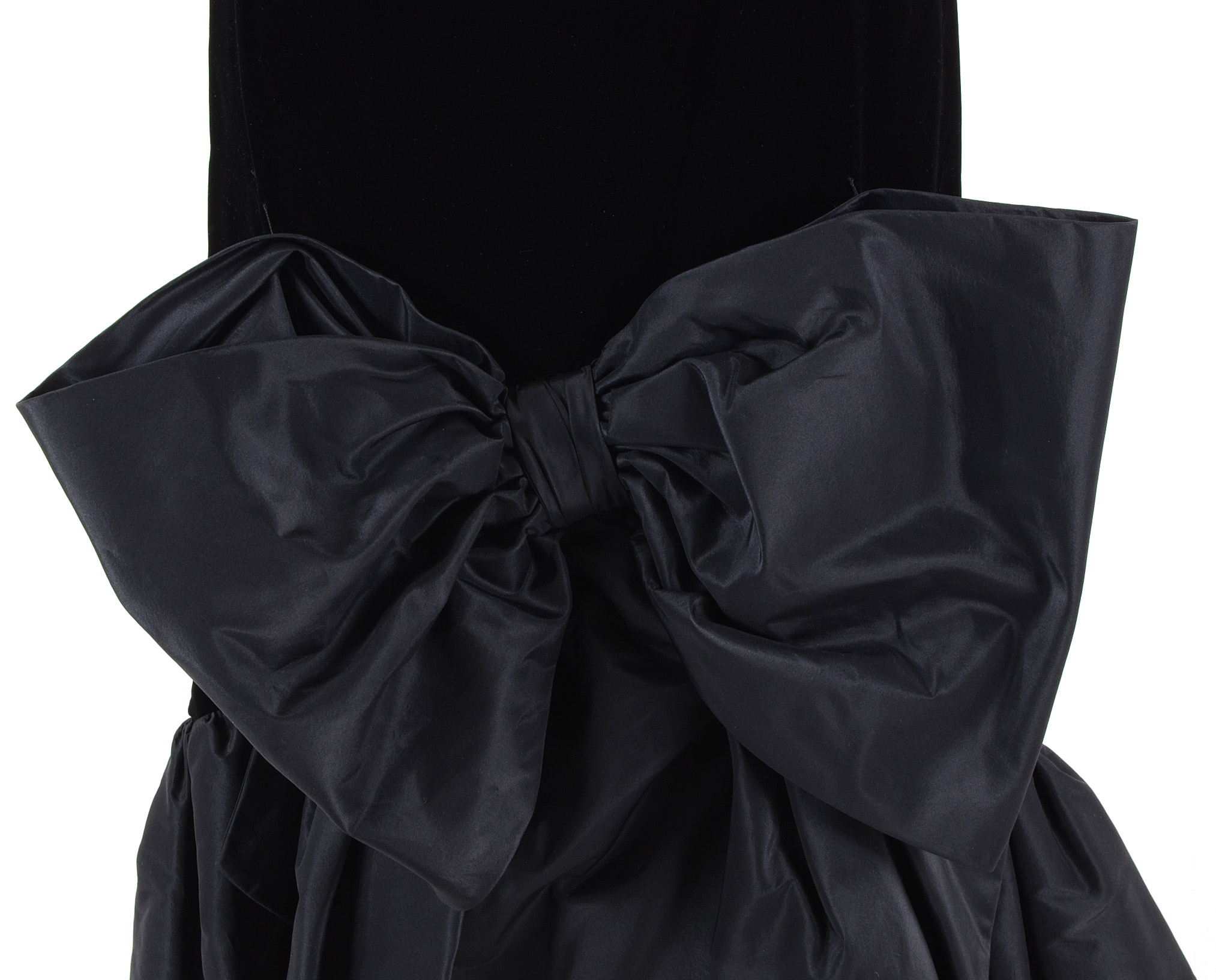 Circa 1950s Hannah Troy Velvet and Taffeta Gown