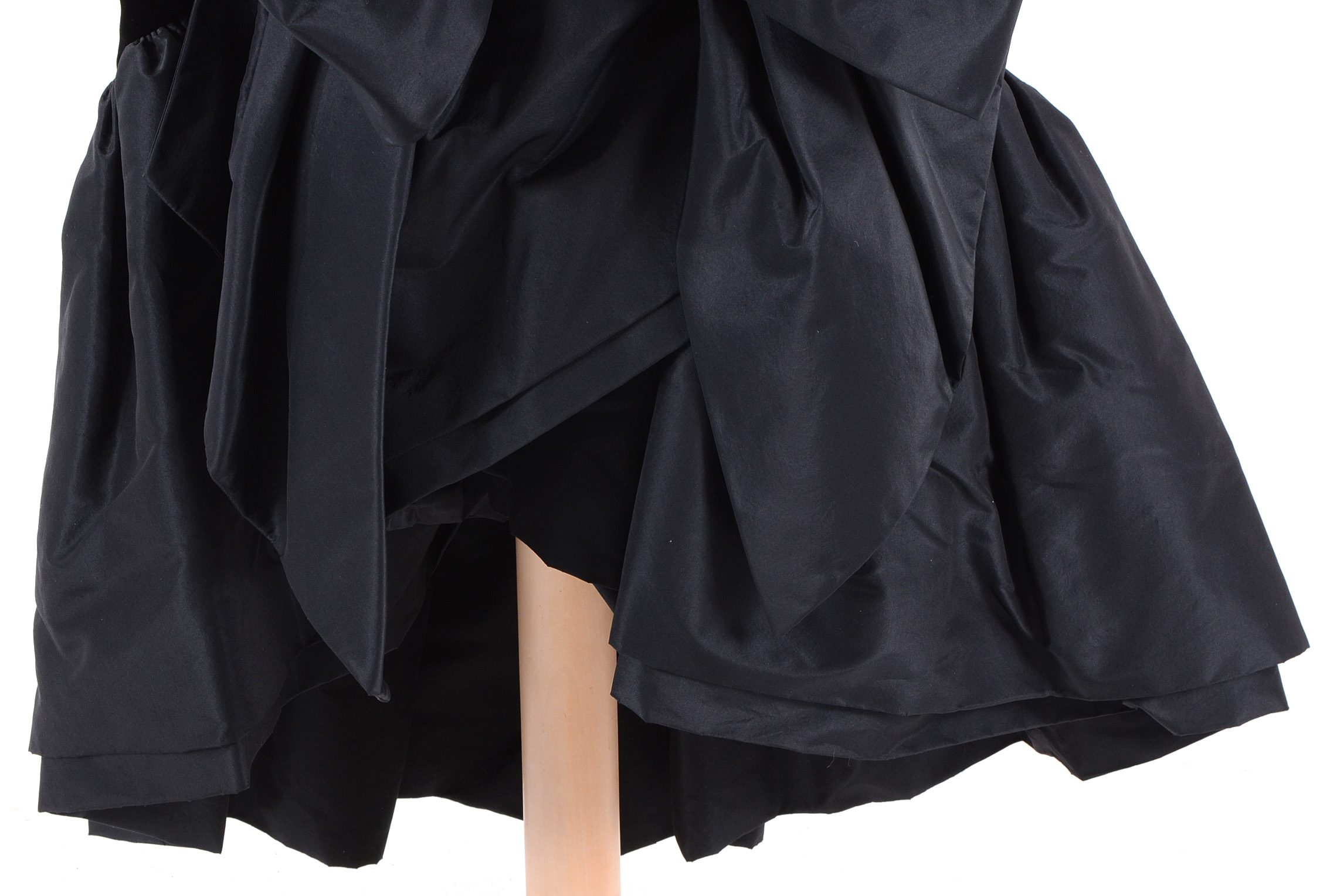 Circa 1950s Hannah Troy Velvet and Taffeta Gown