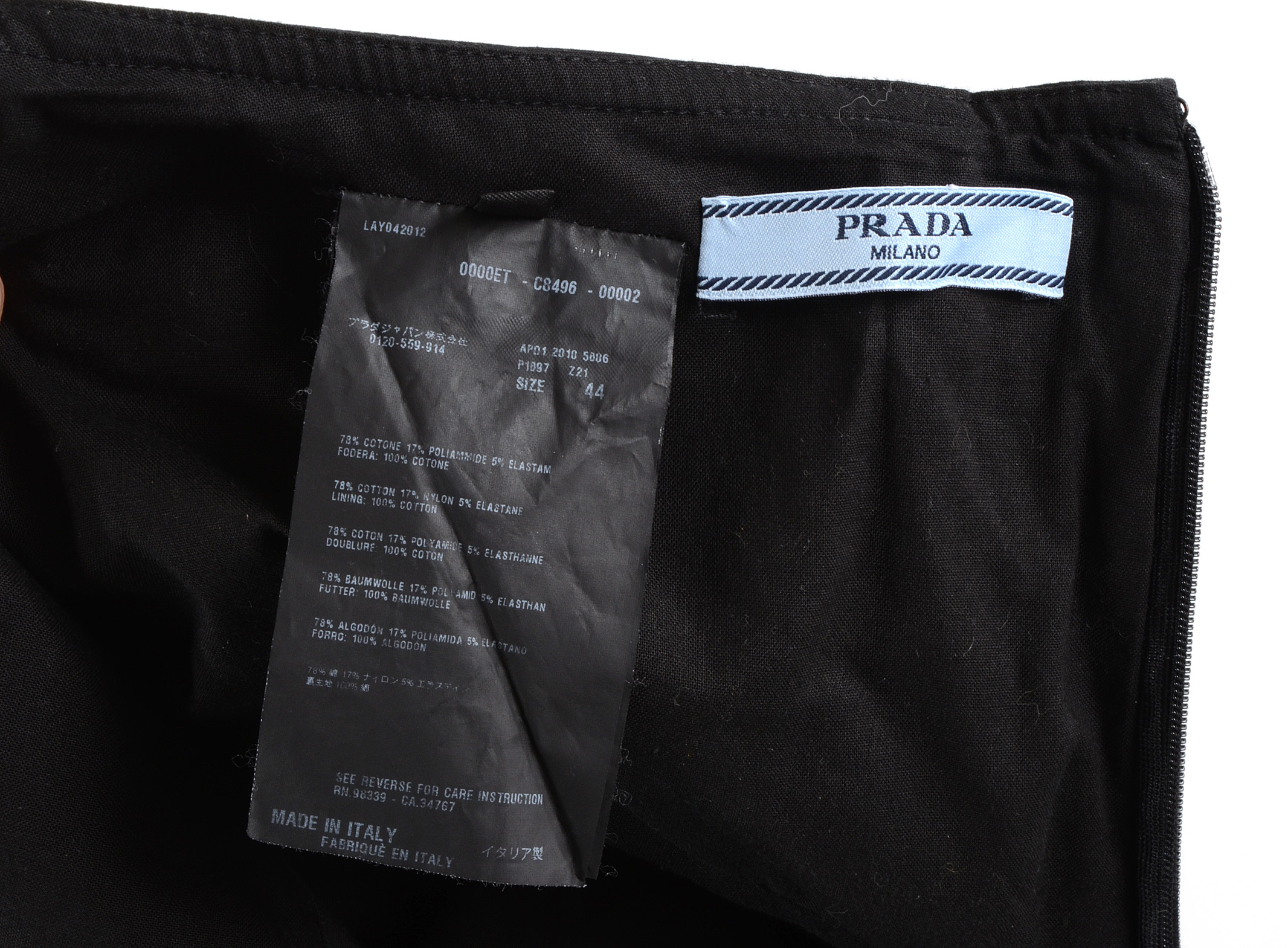 Prada Black Full Skirt
