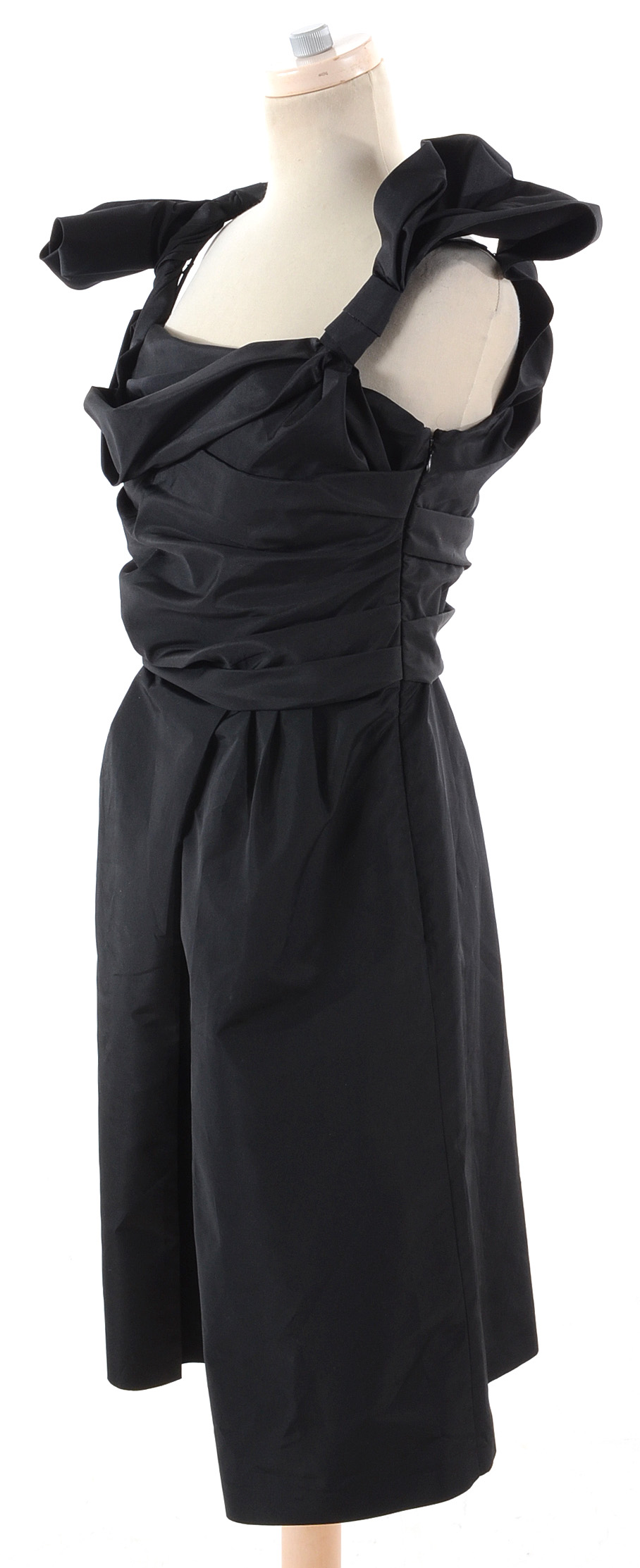 Prada Silk Blend Draped Cocktail Dress