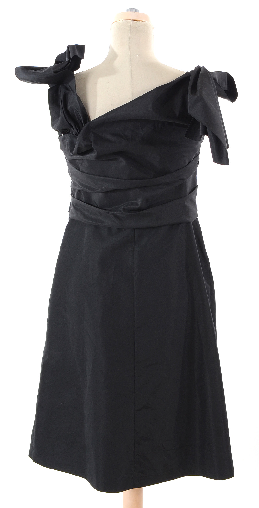 Prada Silk Blend Draped Cocktail Dress