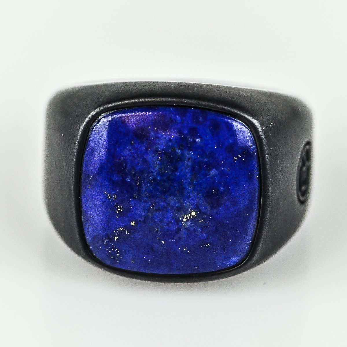 Men's David Yurman Black Titanium and Lapis Lazuli Signet Ring