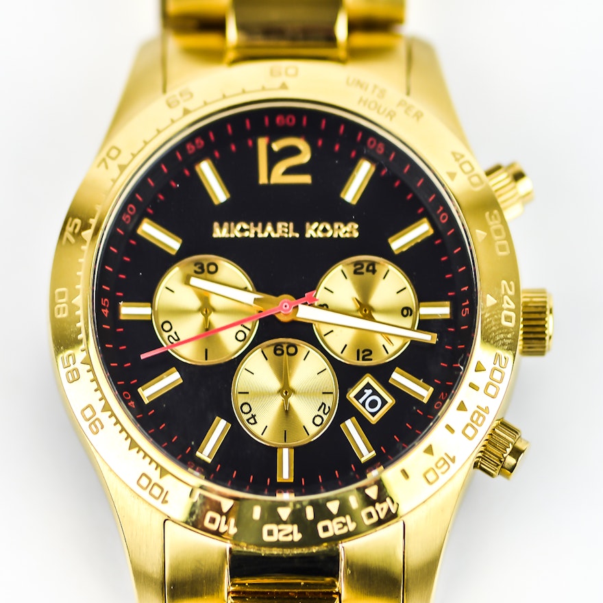 Men's Michael Kors Gold Plated Steel Chronograph Wristwatch