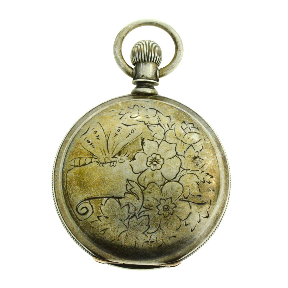 Vintage Coin Silver Elgin National Watch Co. Pocket Watch