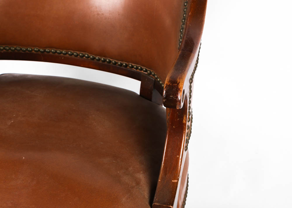 Vintage Regency Style Barrel Back Armchair