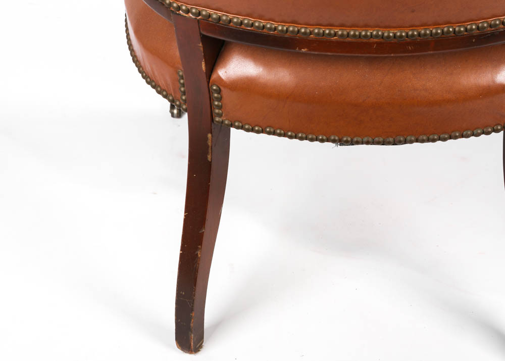 Vintage Regency Style Barrel Back Armchair