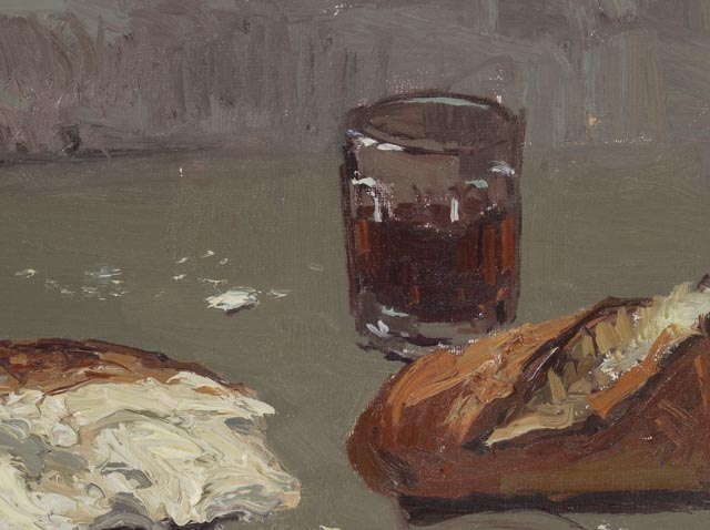 Eustaquio Segrelles Original Oil on Canvas "Con Pan y Vino"