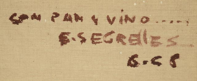 Eustaquio Segrelles Original Oil on Canvas "Con Pan y Vino"