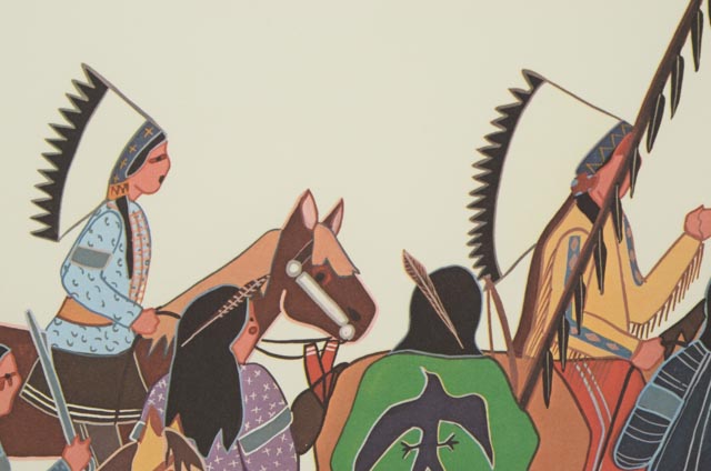 Virginia Stroud Signed Limited Edition Offset Lithograph "Before Battle"