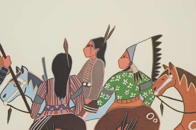 Virginia Stroud Signed Limited Edition Offset Lithograph "Before Battle"