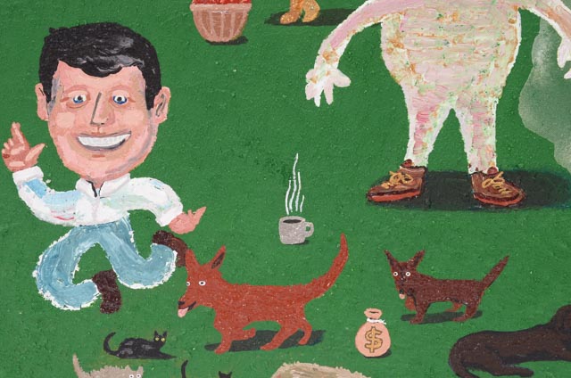 Tim Wirth Original Mixed Media Painting on Birch Panel Construction "Lord Have Mercy"