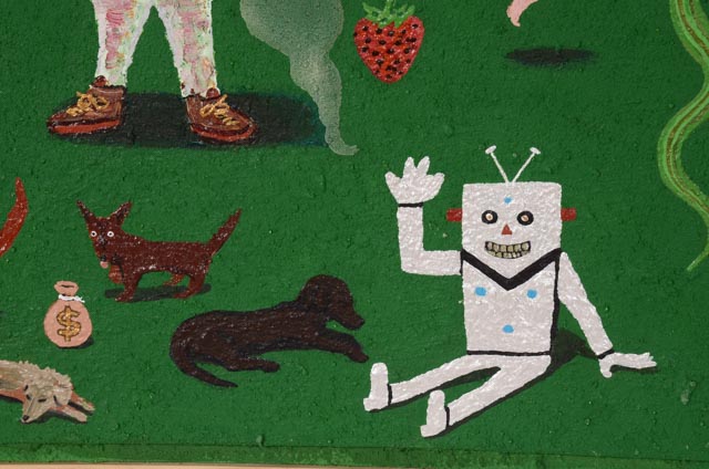 Tim Wirth Original Mixed Media Painting on Birch Panel Construction "Lord Have Mercy"