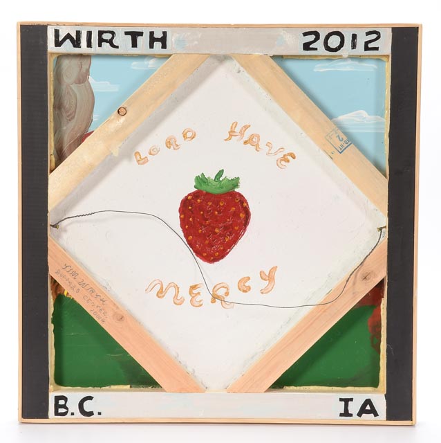 Tim Wirth Original Mixed Media Painting on Birch Panel Construction "Lord Have Mercy"