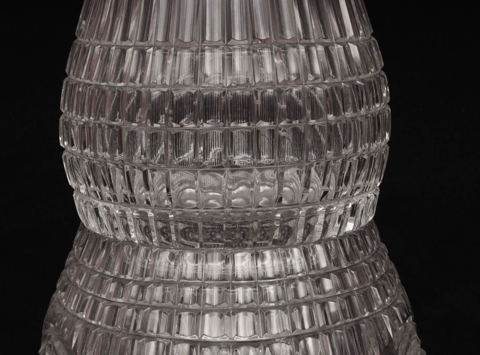 Vintage Oversized Bohemian Cut Glass Vase