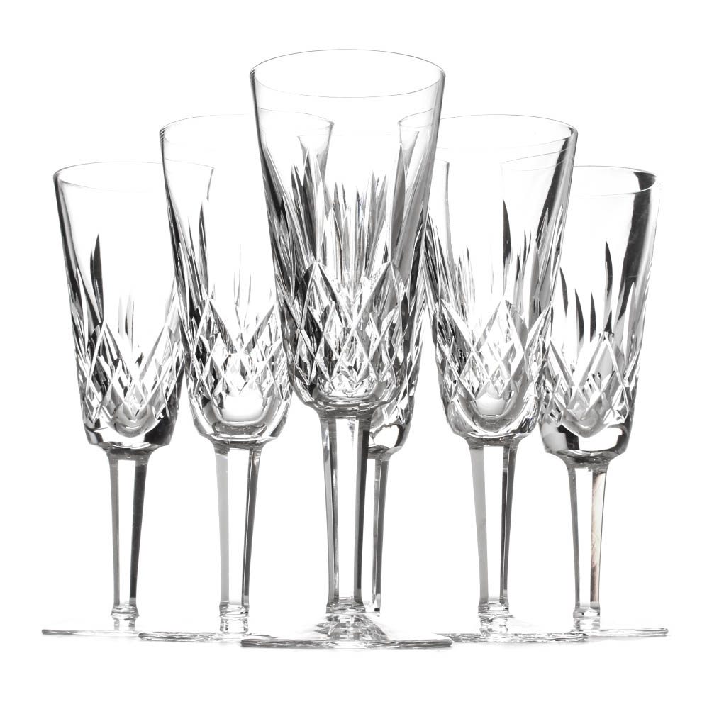 Waterford Crystal "Lismore" Pattern Champagne Flutes