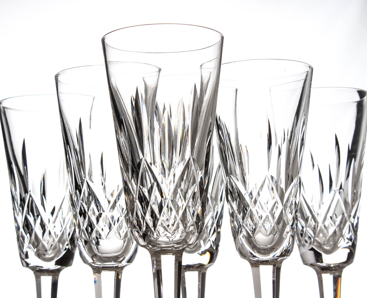 Waterford Crystal "Lismore" Pattern Champagne Flutes
