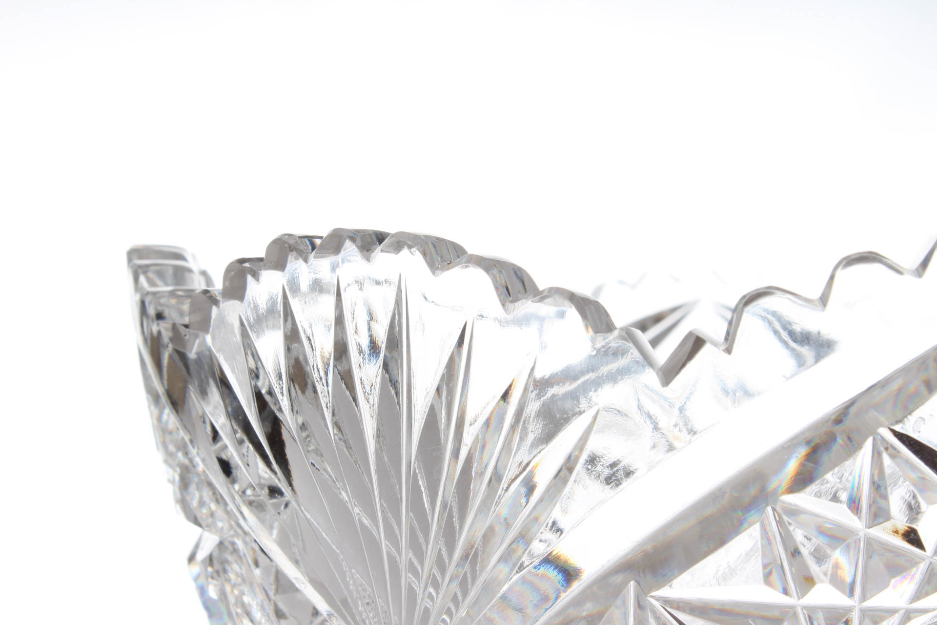 American Brilliant Period Glass Eggnog Bowl