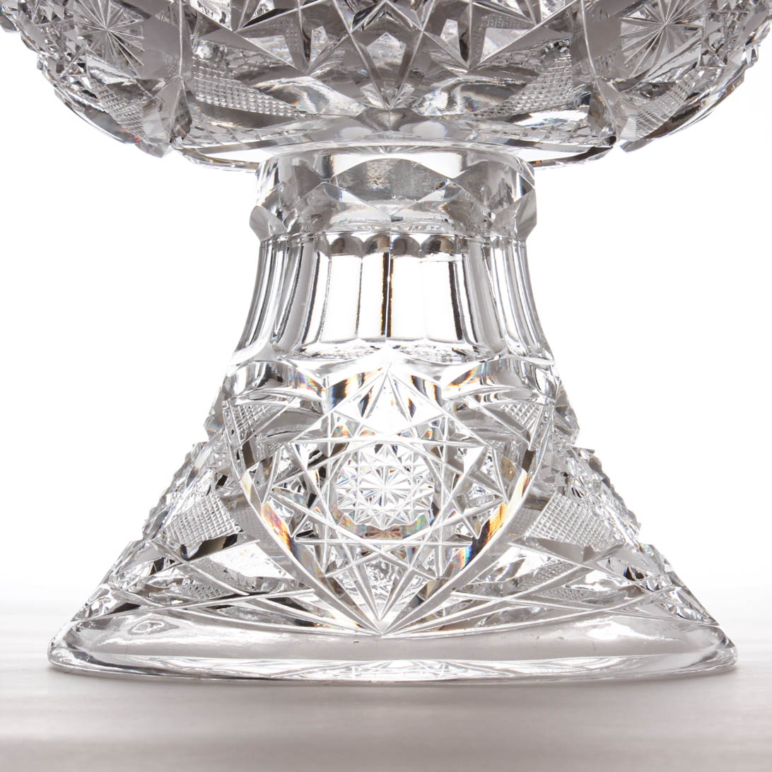 American Brilliant Period Glass Eggnog Bowl