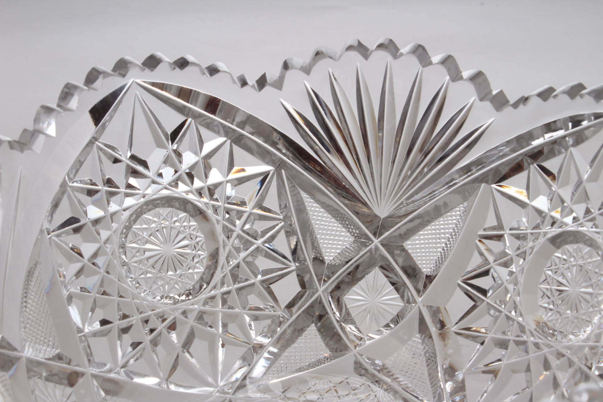 American Brilliant Period Glass Eggnog Bowl