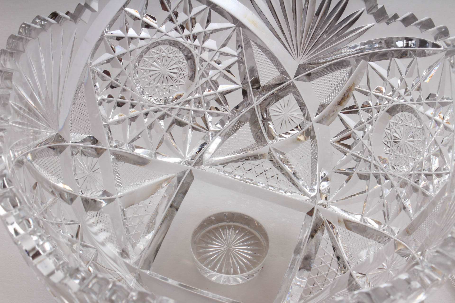 American Brilliant Period Glass Eggnog Bowl