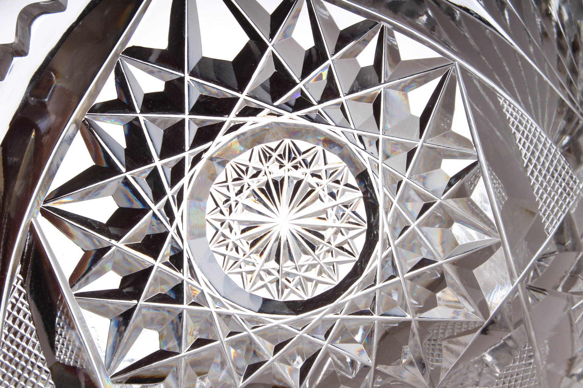 American Brilliant Period Glass Eggnog Bowl