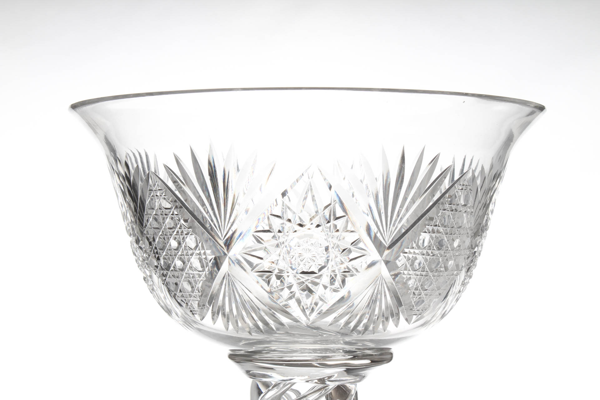 Baccarat Style Compote with Air Twist Stem