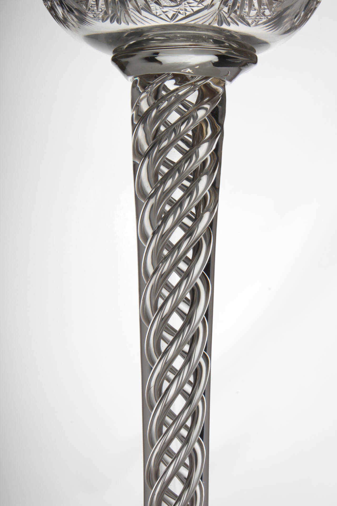 Baccarat Style Compote with Air Twist Stem