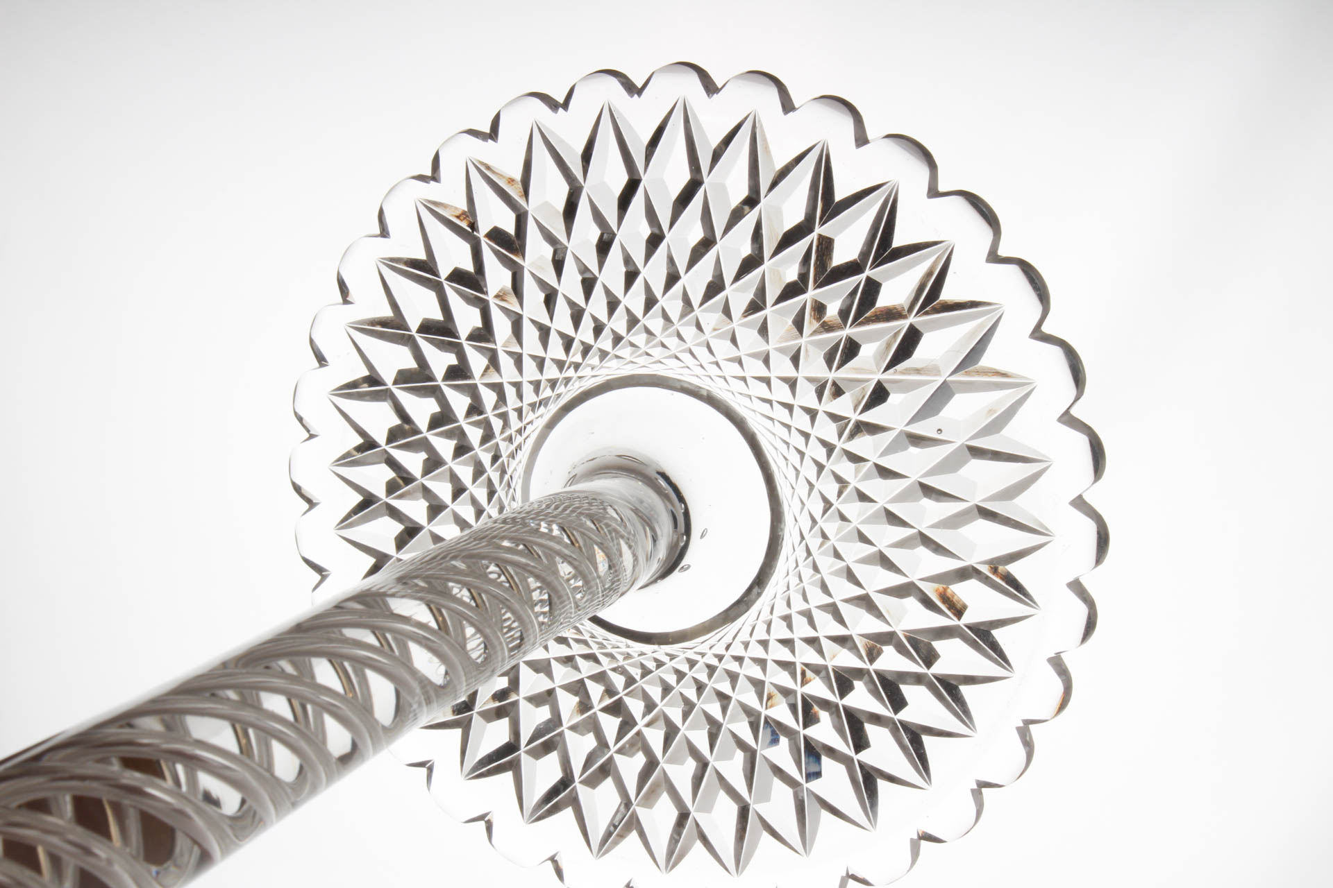 Baccarat Style Compote with Air Twist Stem