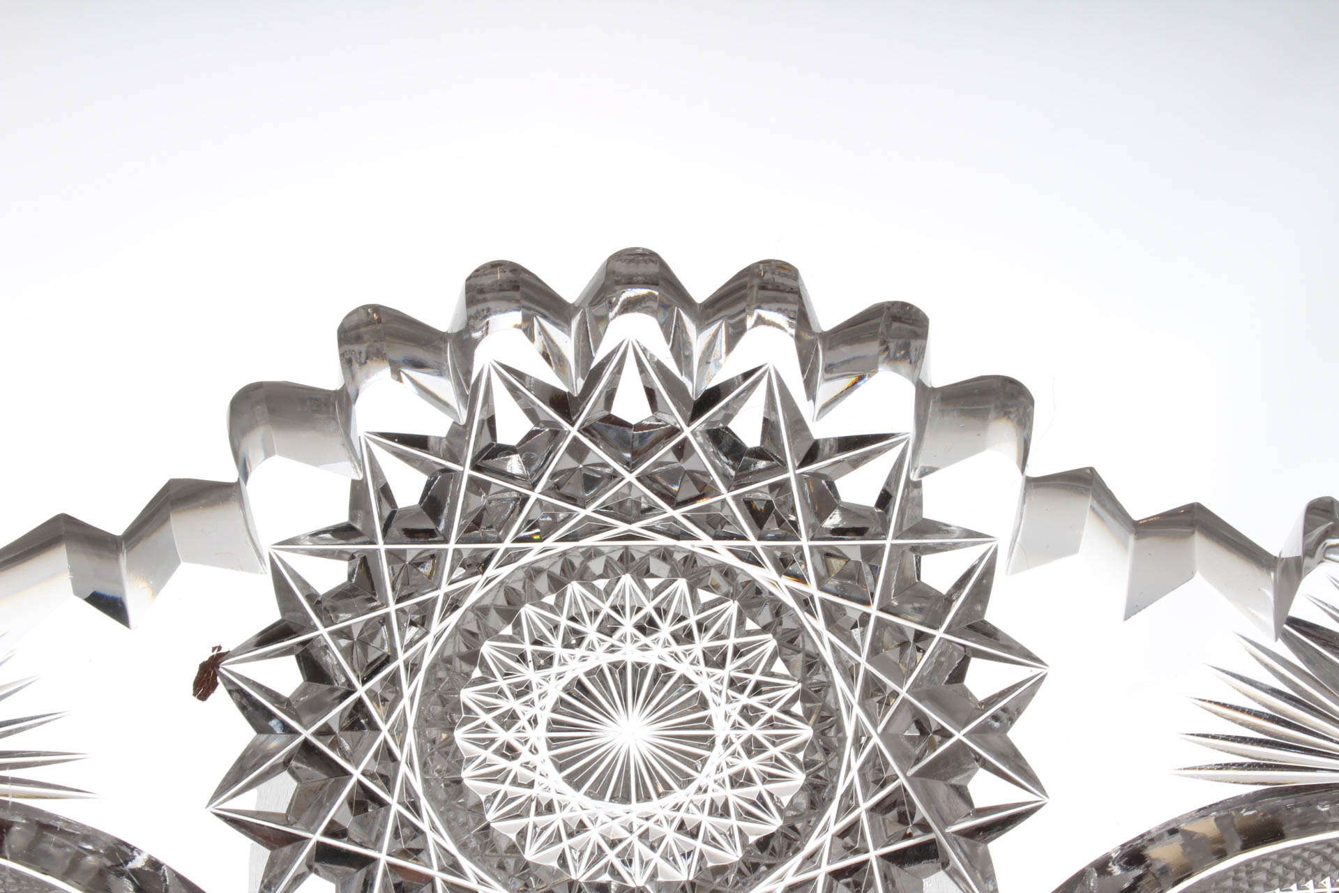 American Brilliant Period Glass Relish Dish