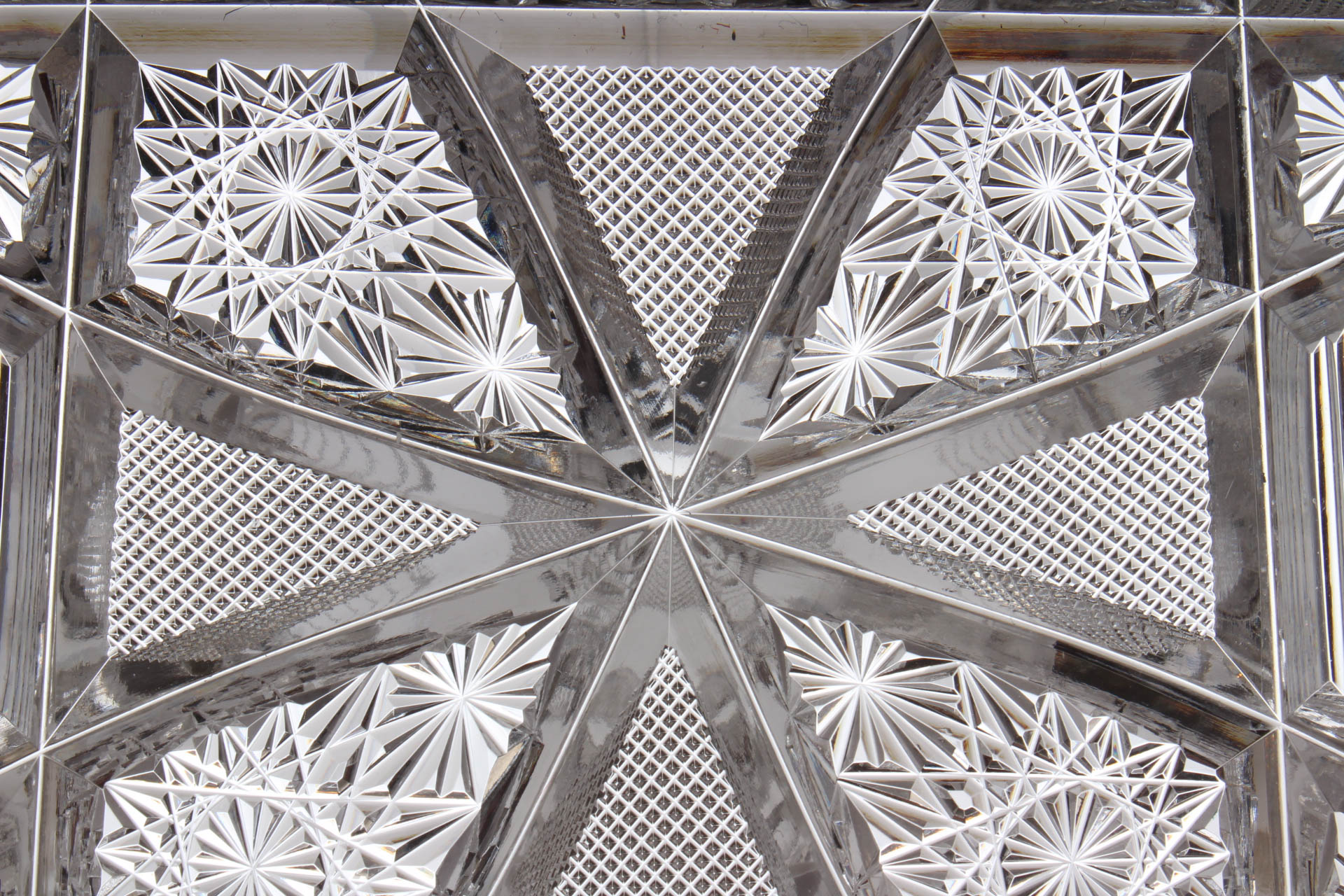 American Brilliant Period Glass Relish Dish