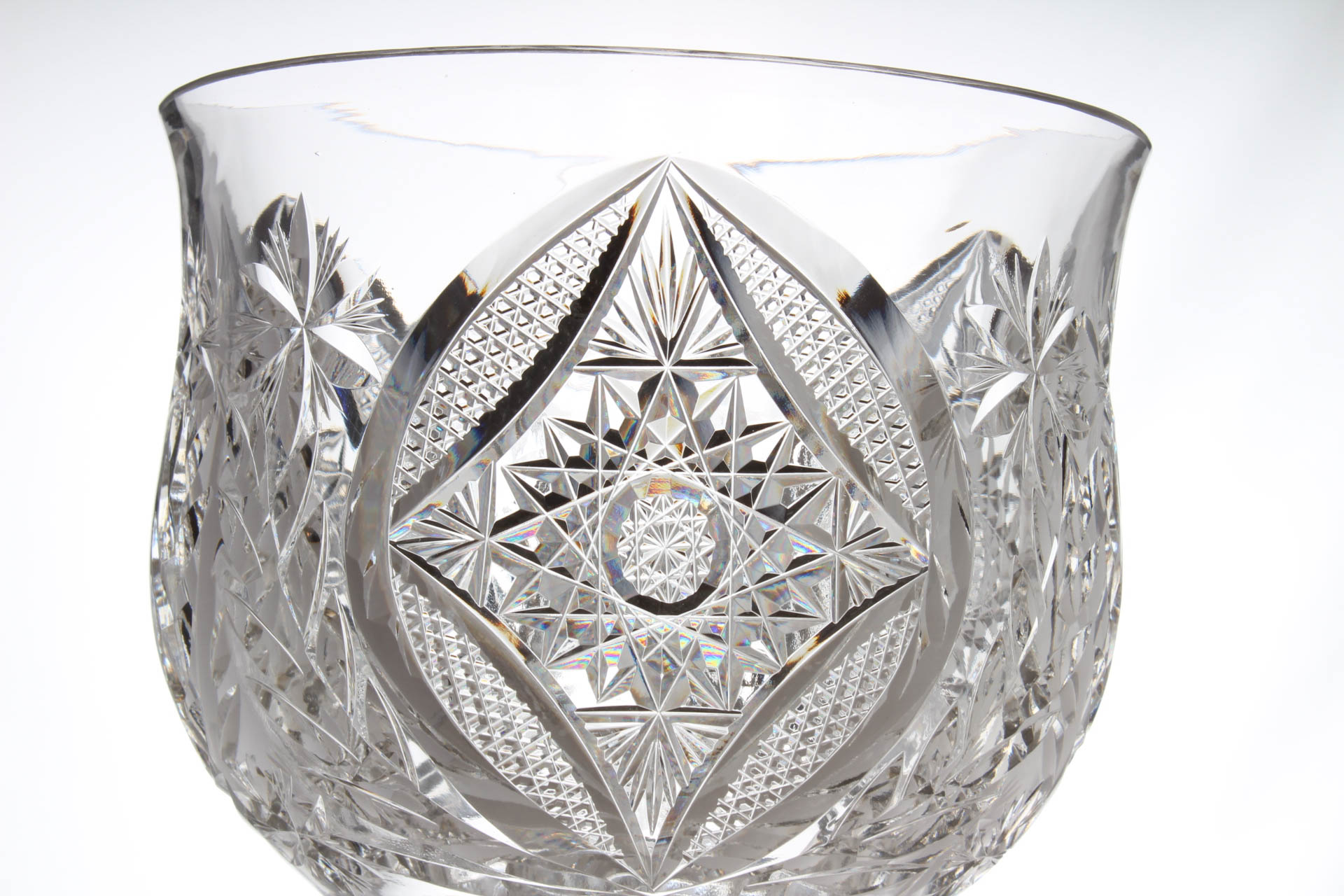 American Brilliant Period Style Cut Glass Compotes