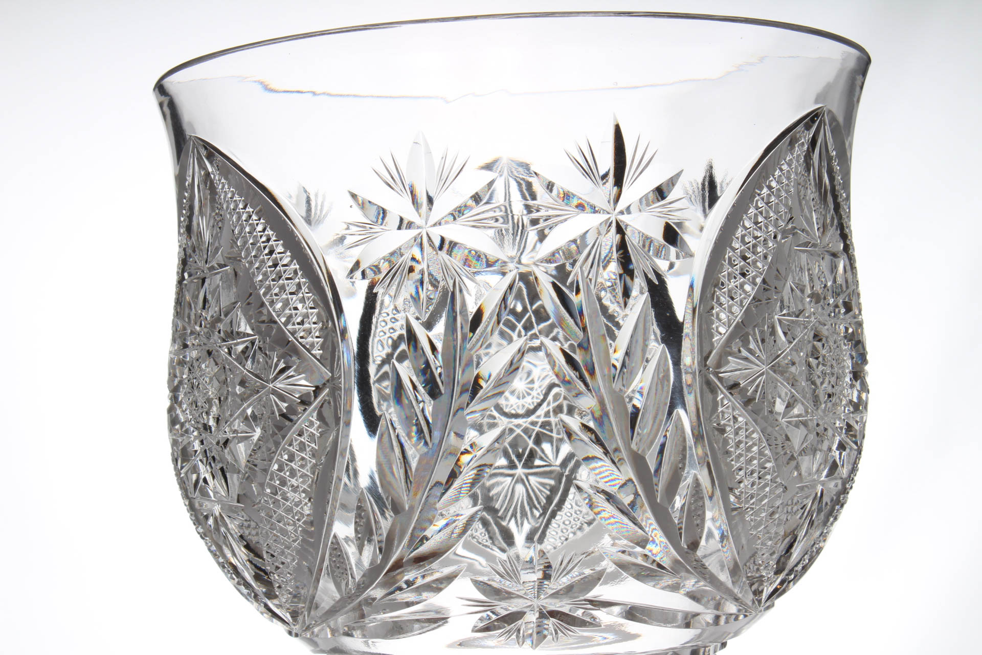 American Brilliant Period Style Cut Glass Compotes