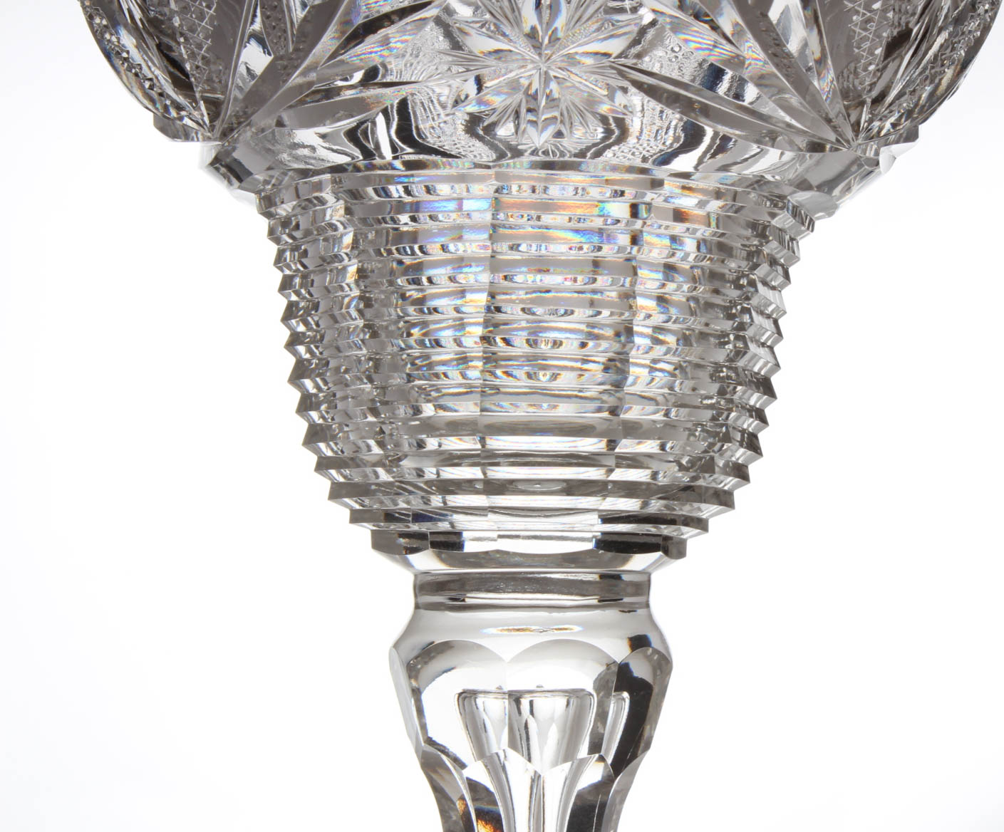 American Brilliant Period Style Cut Glass Compotes