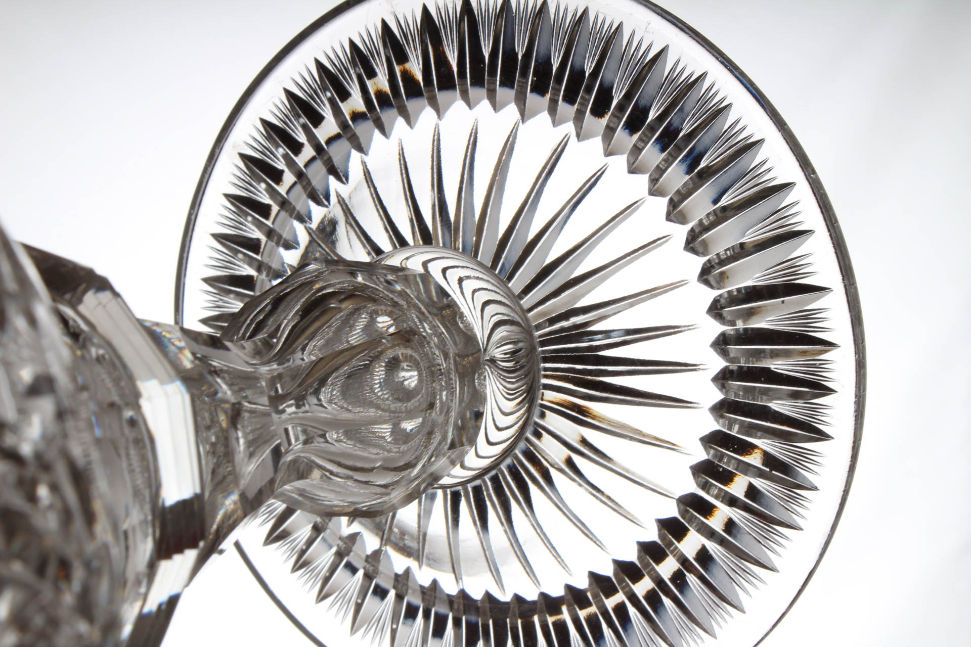 American Brilliant Period Style Cut Glass Compotes