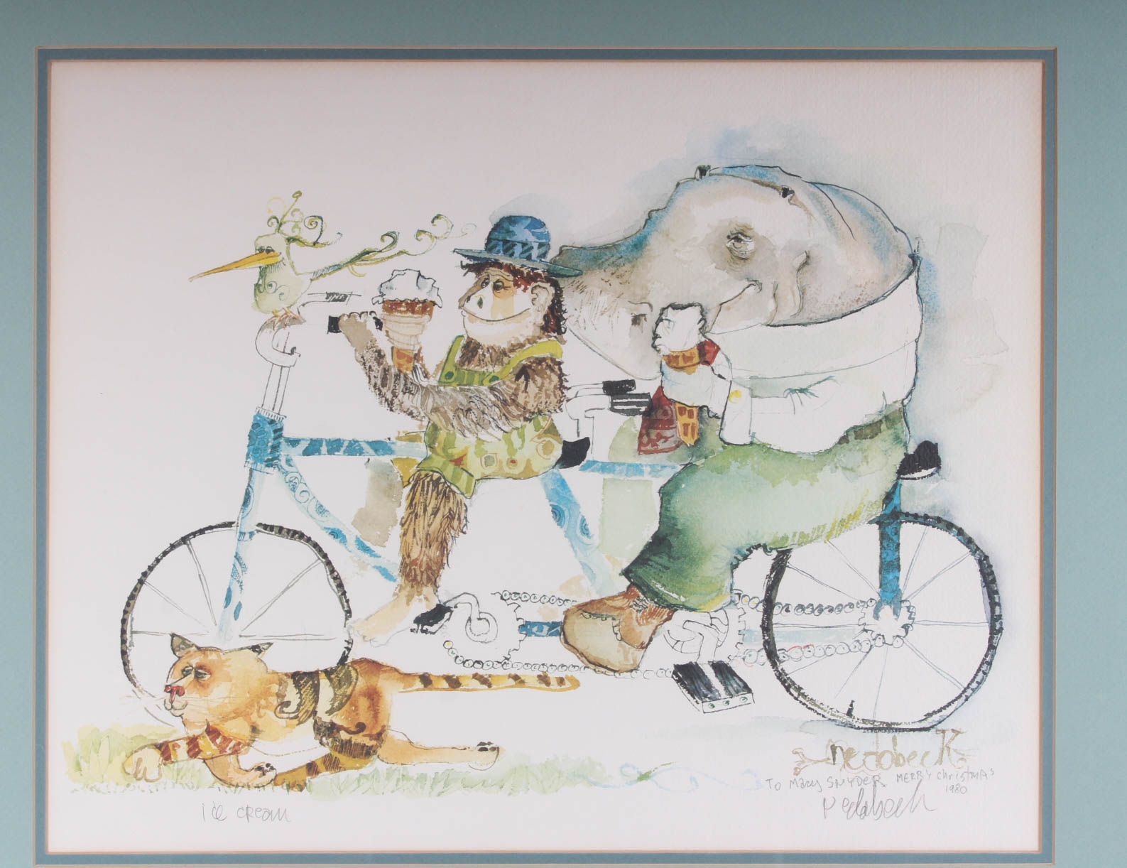 Don Nedobeck Offset Lithograph Print  "Ice Cream"