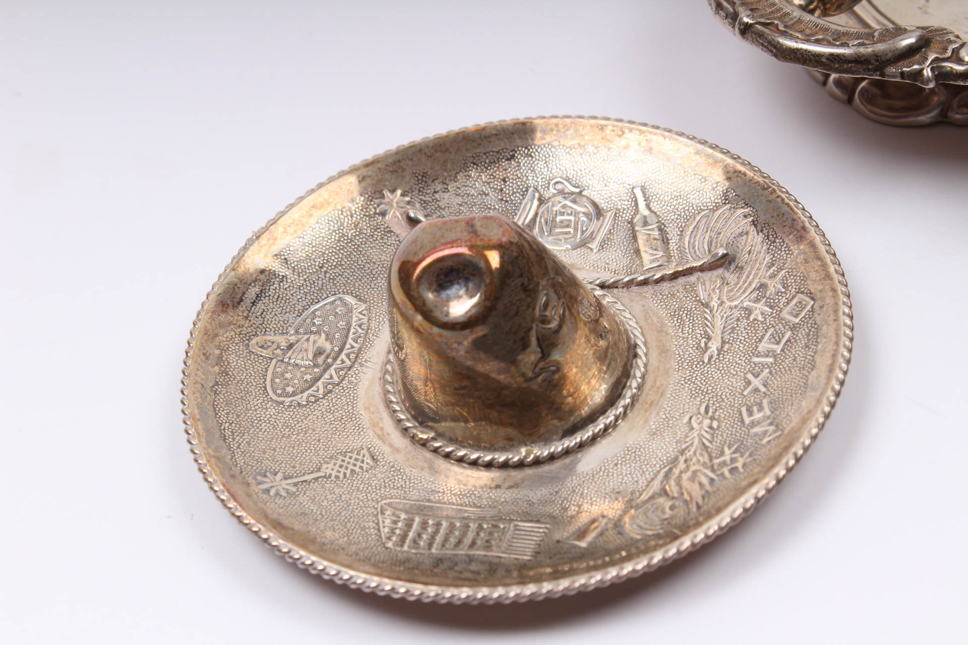 Sterling Silver Basket and Sombrero