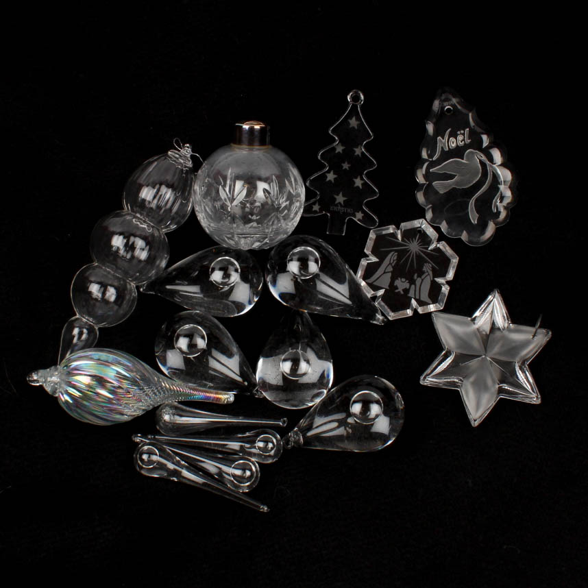 Crystal Ornaments Featuring Orrefors, Gorham, and More