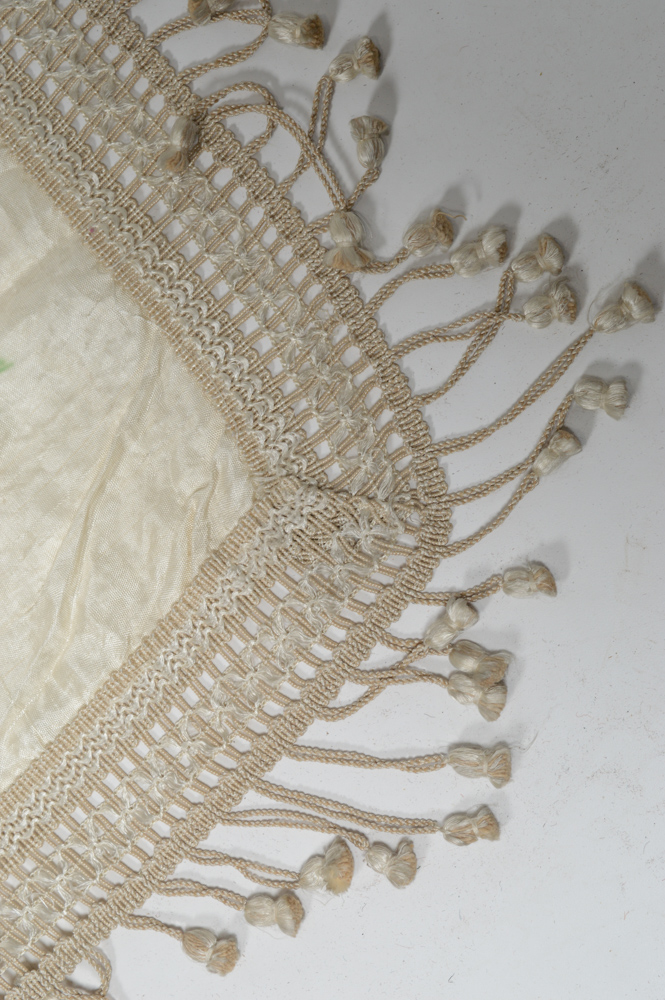 Hand Stenciled Italian Silk Tablecloth