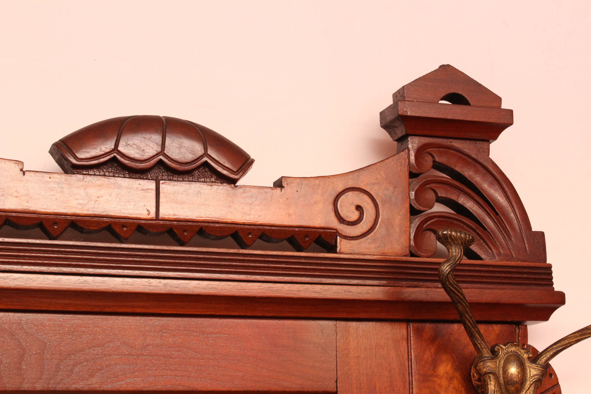 Antique Eastlake Walnut Hall Tree Stand