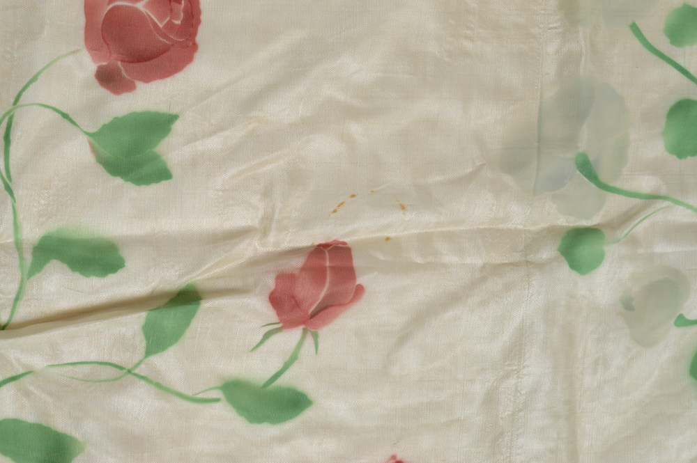 Hand Stenciled Italian Silk Tablecloth