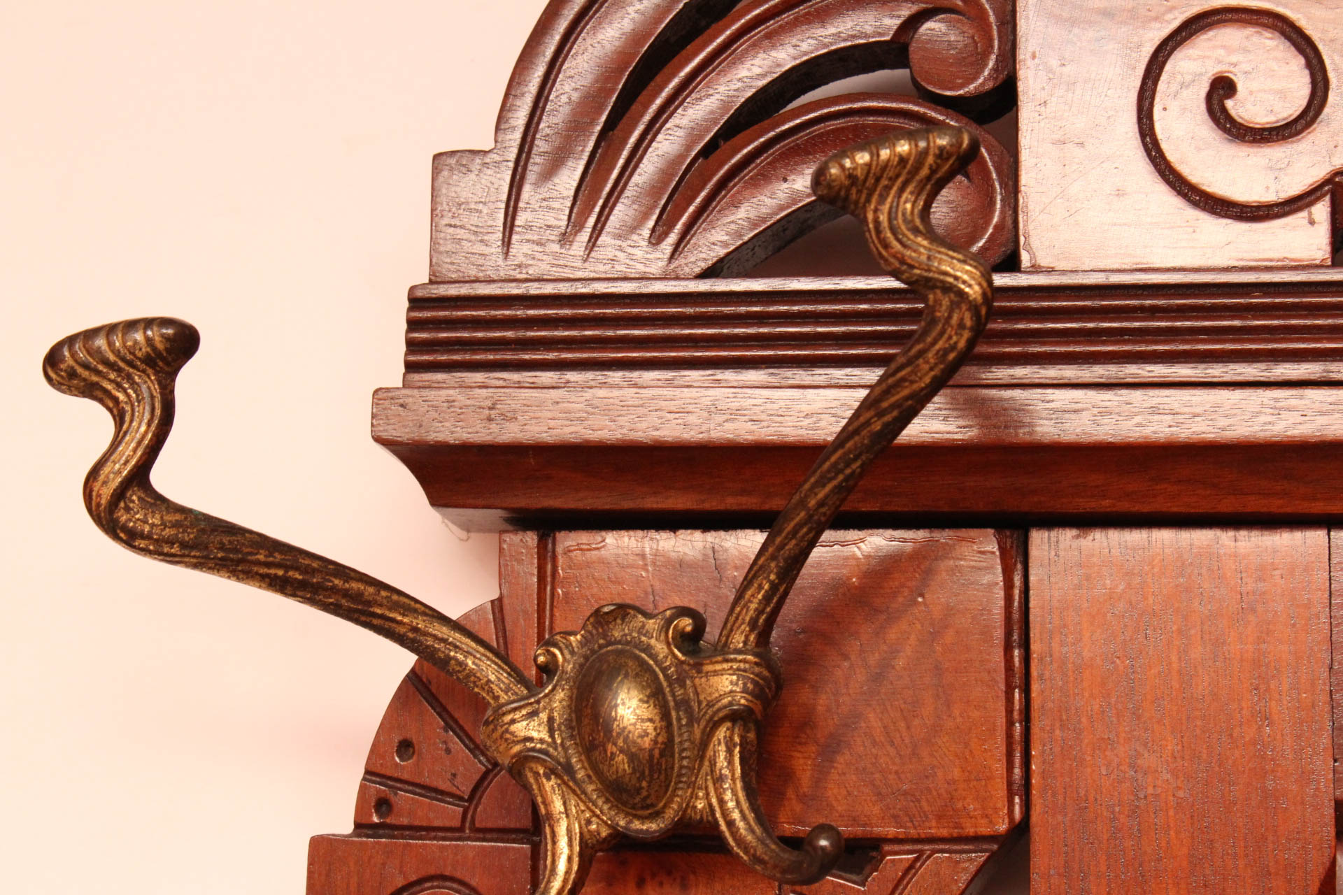 Antique Eastlake Walnut Hall Tree Stand