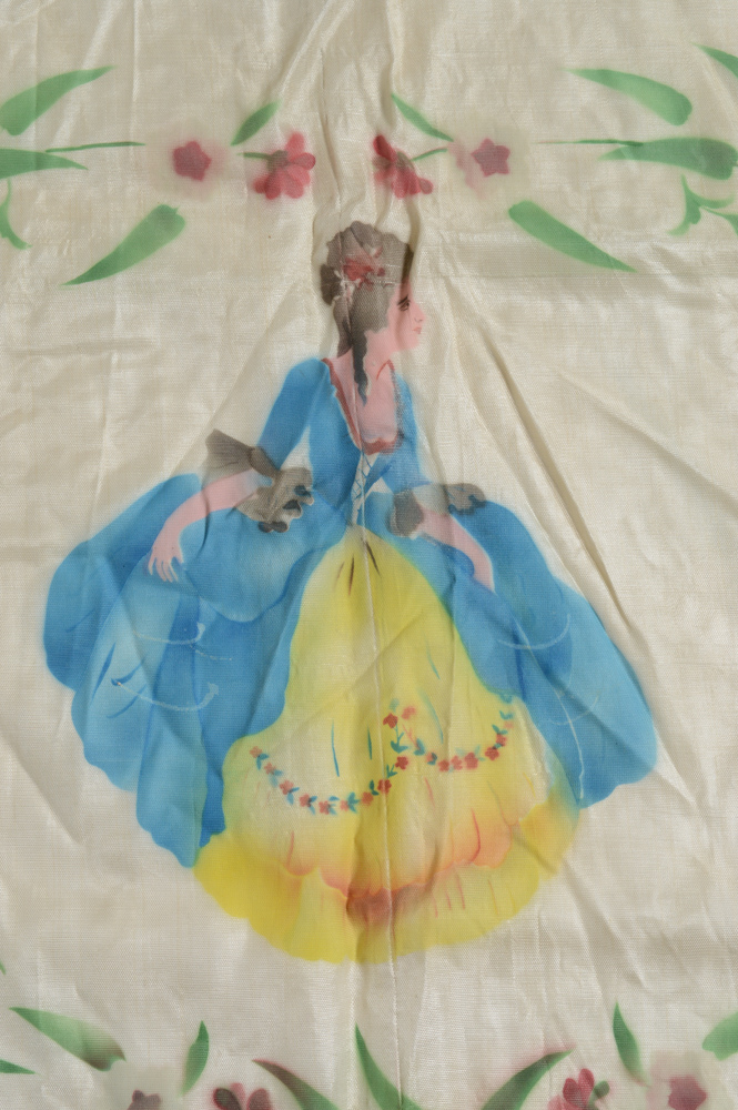 Hand Stenciled Italian Silk Tablecloth