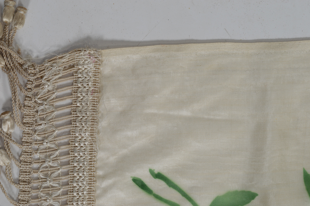 Hand Stenciled Italian Silk Tablecloth