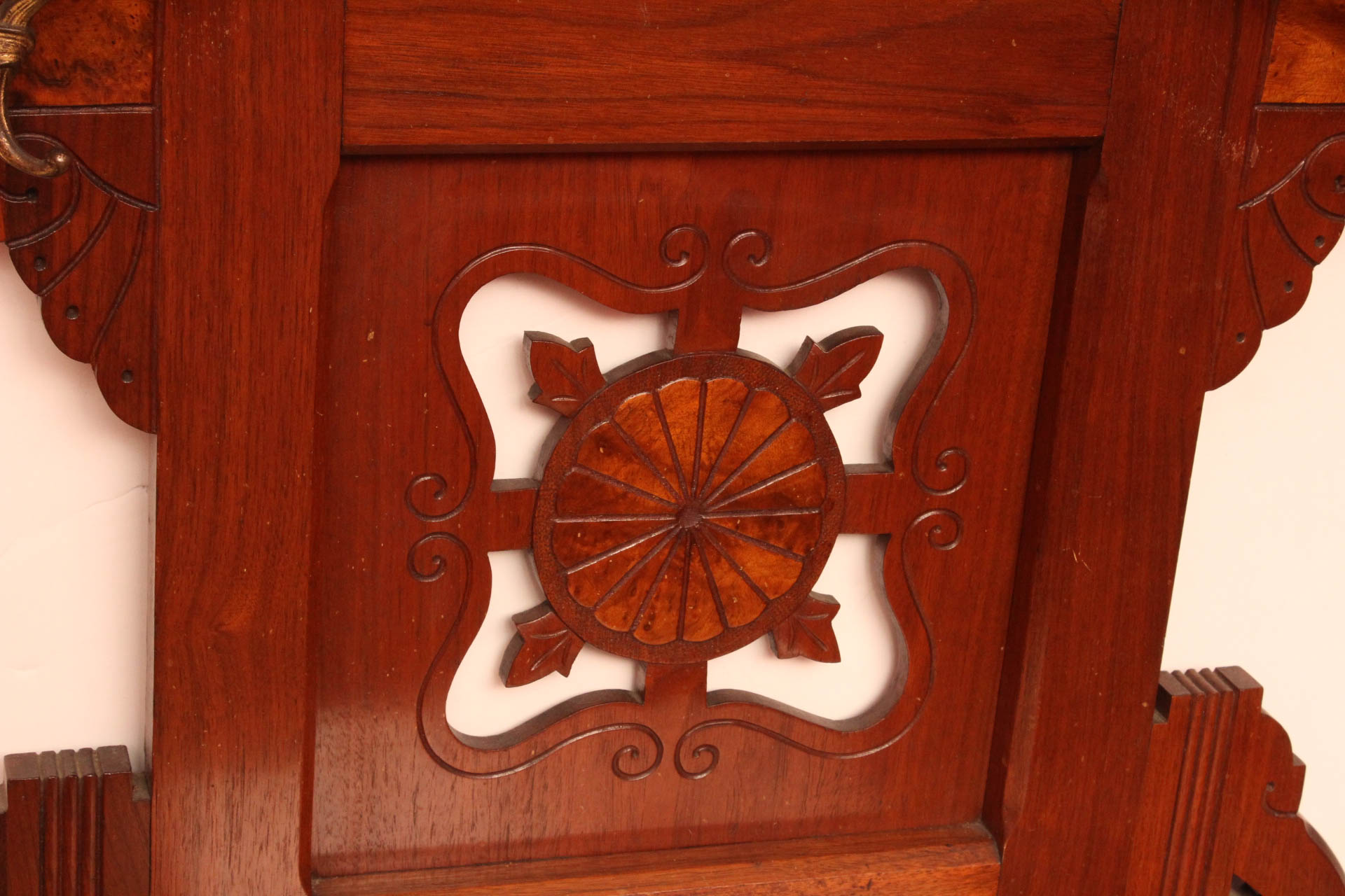 Antique Eastlake Walnut Hall Tree Stand