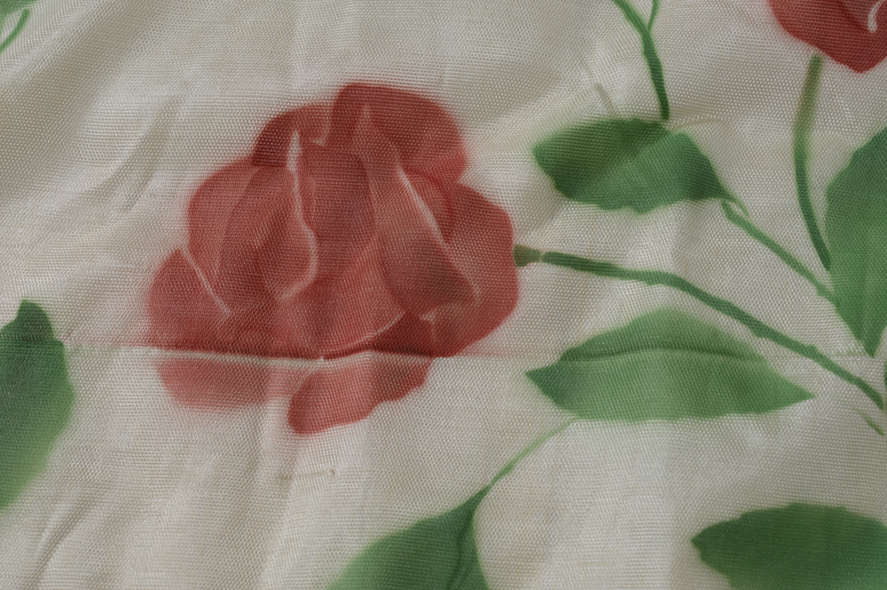 Hand Stenciled Italian Silk Tablecloth