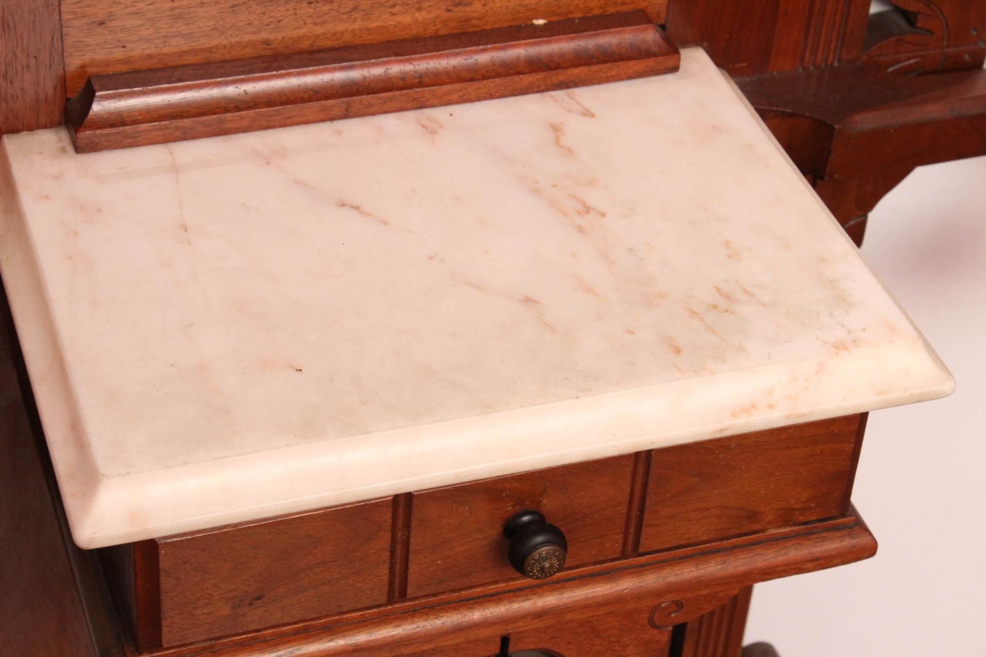 Antique Eastlake Walnut Hall Tree Stand