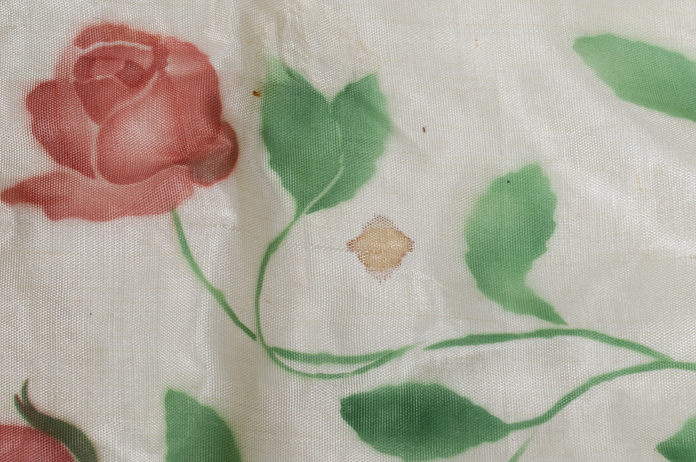 Hand Stenciled Italian Silk Tablecloth