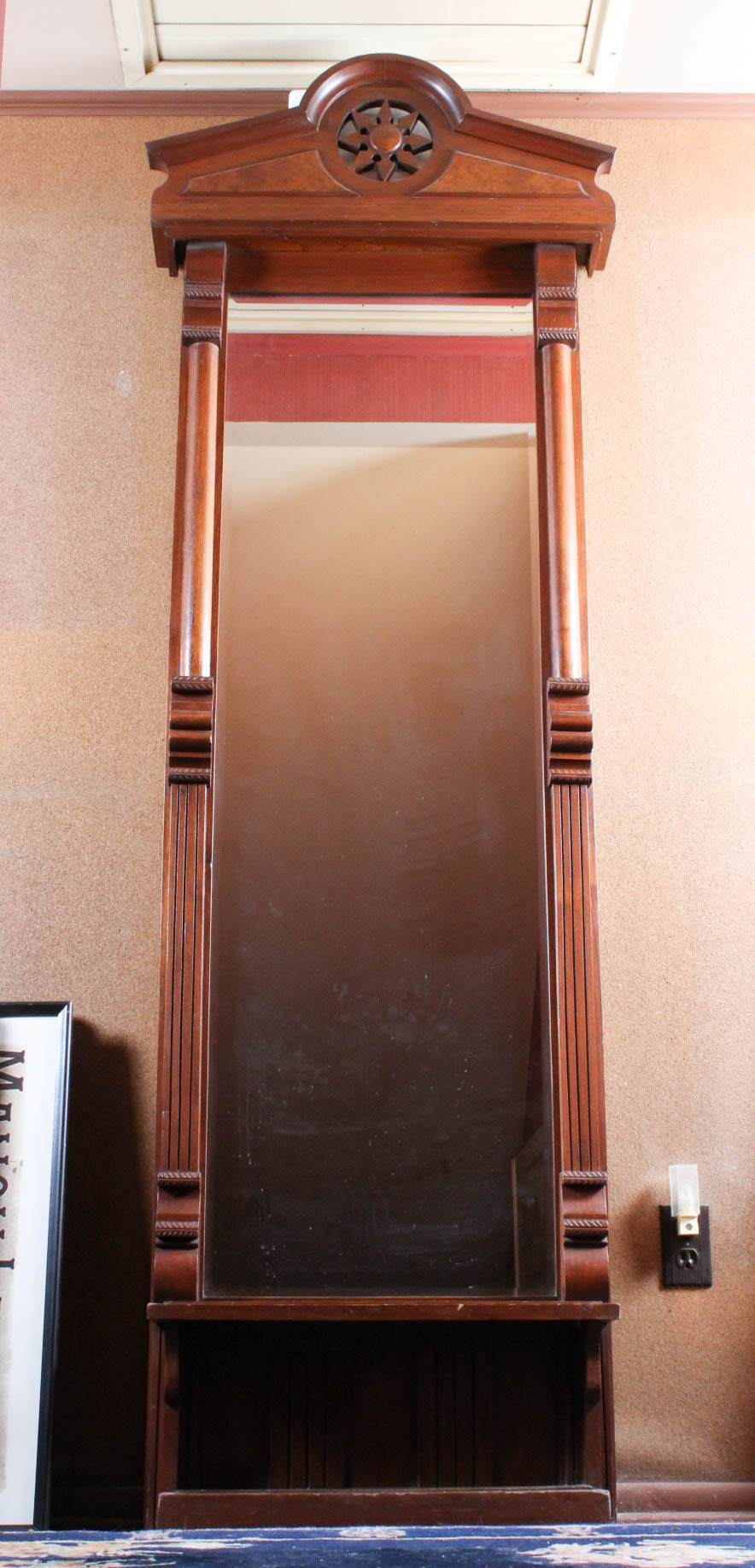 Large Scale Greek Revival Hall Mirror