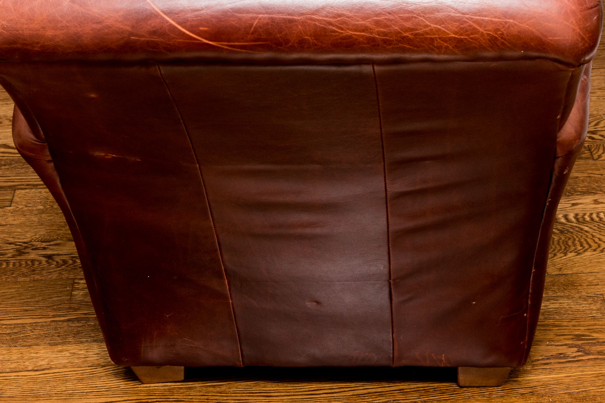 Bauhaus U.S.A. Leather Chair and Ottoman