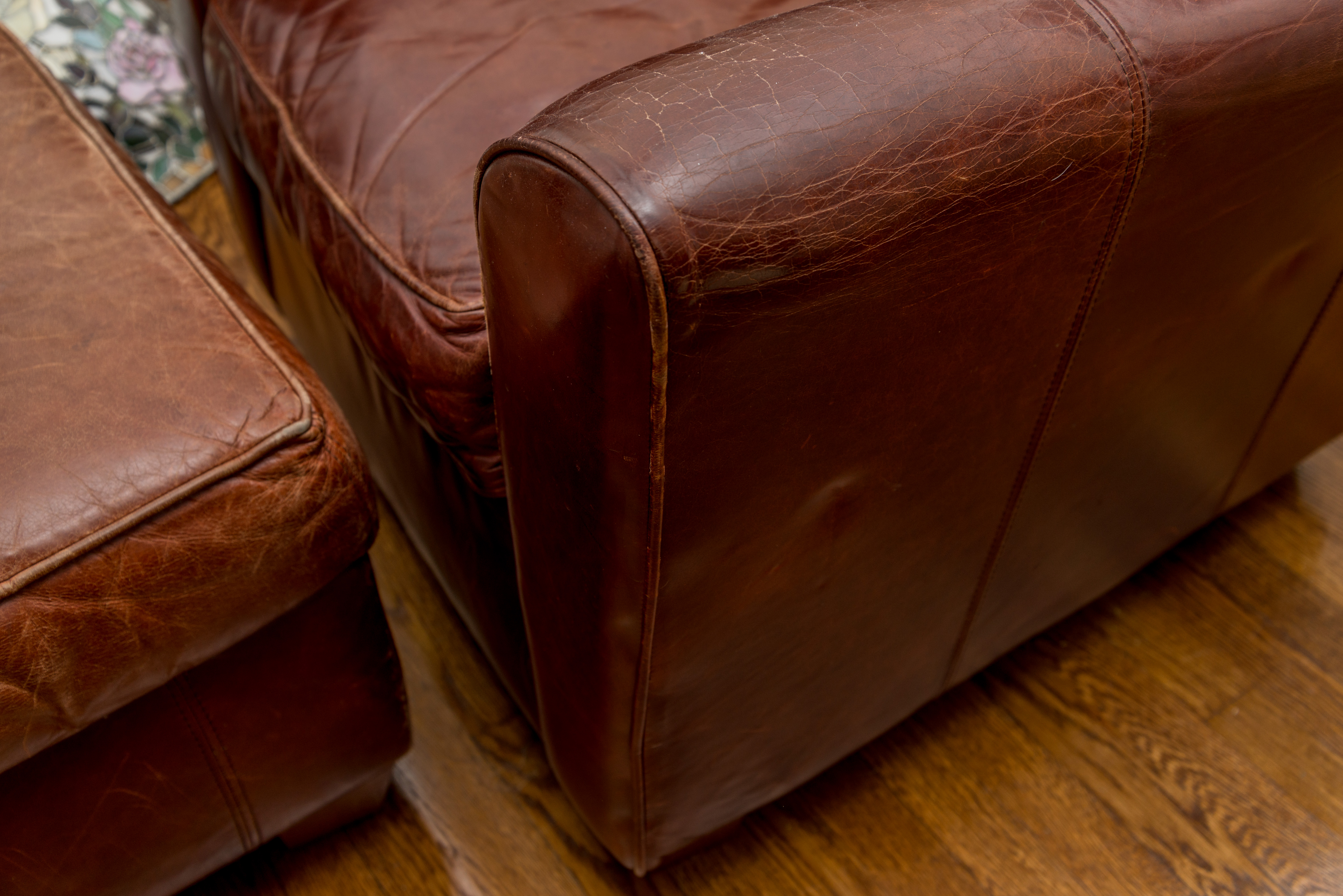 Bauhaus U.S.A. Leather Chair and Ottoman